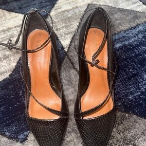 Next Black Snakeskin Heels